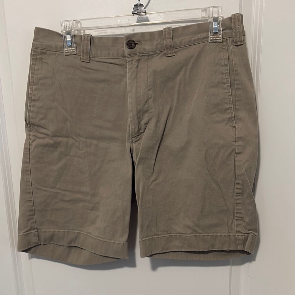 J. Crew Tan Flat Front Shorts Versatile Cotton Twill